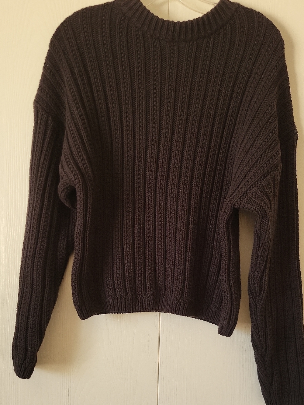 Universal Thread Dark Brown Ribbed Crewneck Sweater